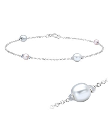 Sweet Pearls Silver Anklet ANK-322